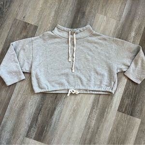Forever 21 cropped mock neck sweatshirt